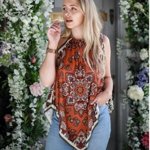 Zara scarf halter top size XL